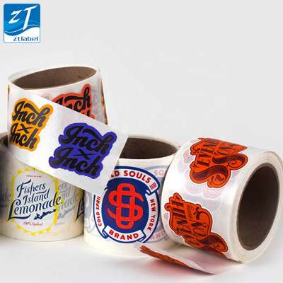 Best Quality Custom Gold/Transparent/Food/Bottle Printing Logo Sticker Paper Adhesive Roll Logo Sticker Label